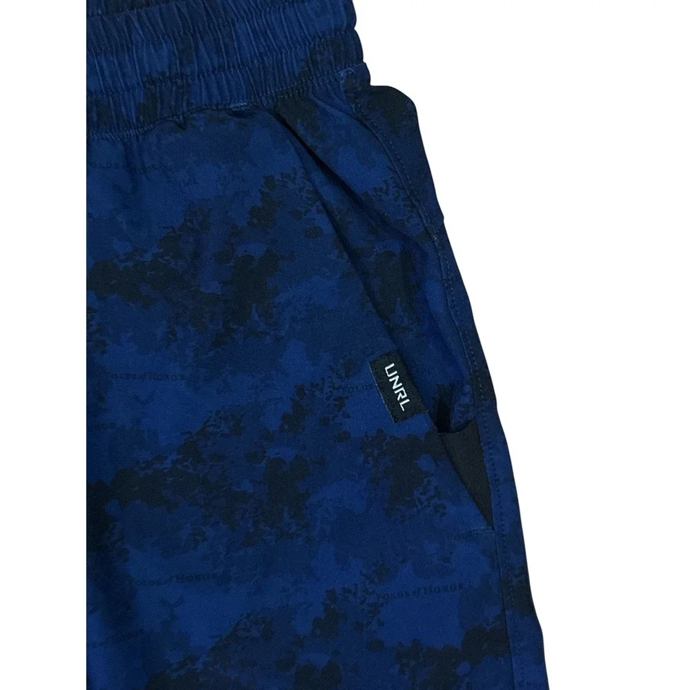 UNRL x Folds Of Honor Stride Shorts Mens NAVY CAMO Size MEDIUM